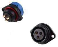 SPP2113-3GZ-C Gniazdo 3 pin, przykręcane do obudowy, wodoodporny - gwint zewnętrzny (30A)