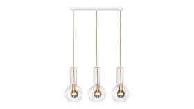 Listwa Biała Z Wiszącymi Drucianymi Lampami Z Serii Arvi White K-4526 Kaja...