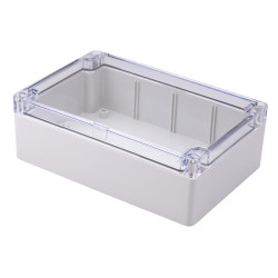 1554H2GYCL Hammond Grey PC Watertight Enclosure with Clear Lid 180 x 120 x 60.5mm
