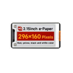 Moduł wyświetlacza e-Paper (G) 2.15″ E-Ink z HAT do Raspberry Pi - Waveshare 28995
