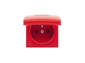 SIMON 54 Pokrywa gniazda do wersji IP44 z przesłonami antybakteryjny czerwony DGZ1BUZP/AB22 KONTAKT SIMON