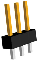 Złącze szpilkowe 3-pinowe AMPMODU MOD II raster: 2.54 mm Prosty 1-rzędowe TE Connectivity Otwór przelotowy750 V Bez