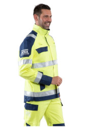 BLOUSON ATEX+ HV JAUNE/MARINE