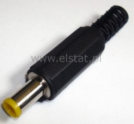 Wtyk DC 1,1 / 5,0 z bolcem