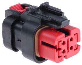 Złącze samochodowe 4-pinowe TE Connectivity 2-rzędowe Żeński AMPSEAL 16 Montaż na kablu Obudowa złącza samochodowego