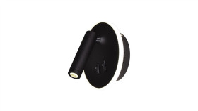 Kinkiet Ścienny Led Okrągły Czarny Z Włącznikami Z Serii Set K-8095 Kaja...