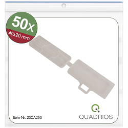 Quadrios 23CA253 Cable Markers 50pcs Transparent PP Flexible 18x42mm