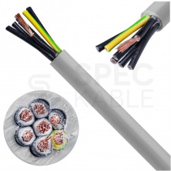 Kabel sterowniczy JZ-500 7x1mm2 szary 300/500V numerowany olejoodporny linka Helukabel