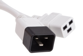 Przewód zasilania złącze A: IEC C19 złącze B: IEC C20 3m Biały