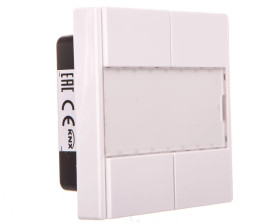 Przycisk podwójny plus, biały active, połysk, system M MTN617225