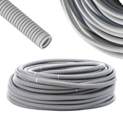 Rura karbowana PESZEL do kabli RKGL 20/14,9 mm 320N Szary 50m AKS Zielonka