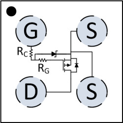 20-V, P channel NexFET™ power MOSFET, single WLP 1 mm x 1 mm, 47 mOhm, gate ESD protection