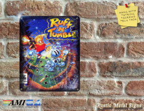 Ruff 'n' Tumble Box Artwork from the Original Amiga Game - Metal Sign