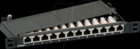 37738SW.12 Mini-Patchpanel STP Cat.6A,10" 0,5HE,bl.