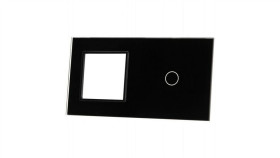 Livolo Czarny Panel Szklany 1 + Miejsce Na Gniazdo 701G-62