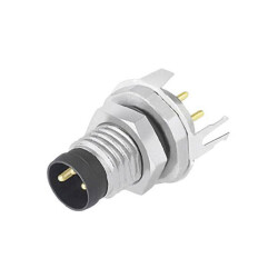 Binder 09 3419 81 03 Male 3 Pin Front Fastening with Single Wires Terminal