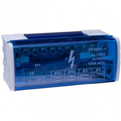 Blok rozdzielczy modułowy 2x11 zacisków 125A 500V VCX