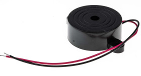 Brzęczyk piezoelektryczny średnica 41.8mm, sygnał impulsowy szybki 88dB RS PRO