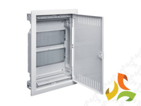 Rozdzielnica multimedialna podtynkowa 24 modułowa 2x12M drzwi wentylowane płyta montażowa Golf VDI VS218PZF HAGER