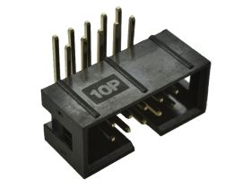 Wtyk; IDC; BH10-R; 10 torów; 2x5; kątowe 90°; 2,54mm; złocone; przewlekany (THT); Oupin; RoHS