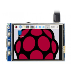 Ekran dotykowy rezystancyjny LCD TFT 3,2'' (C) 320x240px GPIO dla Raspberry Pi 4B/3B+/3B/Zero - Waveshare 16088