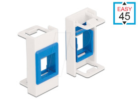 81357 Easy 45 Module Keystone Holder 22.5 x 45 mm, white / blue