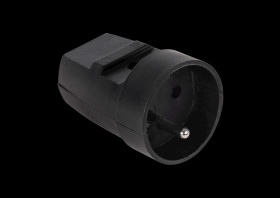 Gniazdo z uziemieniem G-10 czarny