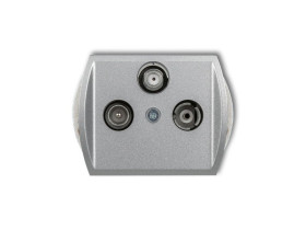 TREND Gniazdo antenowe RTV-SAT końcowe multimedialne (Internet) srebrny metalik 7GM KARLIK