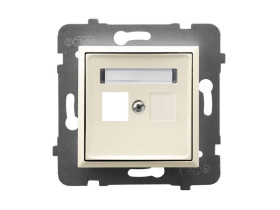 ARIA Obudowa gniazda pojedynczego typu Keystone prosta ecru GPK-1U/p/27 OSPEL