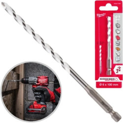 Wiertło uniwersalne 6x50/100mm 1/4 HEX MILWAUKEE