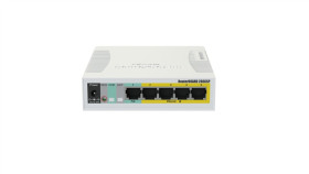 Switch Css106-1G-4P-1S, 5X Rj45 1000Mb/S, 1X Sfp, 4X Passive Poe Mikrotik...