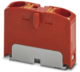 Distribution block, push-in connection, 0.2-6.0 mm², 2 pole, 32 A, 2 kV, red, 1028362
