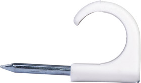 Nail clamp, PP/steel, white, (L) 35 mm, 2052011