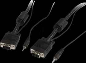 MXTHQMM2MA VGA Display Cable 15-pol VGA Audio plug 2 m