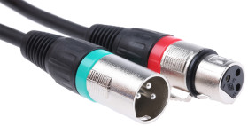 Kabel XLR 3m złącze A: 3-stykowe XLR złącze B: 3-stykowe XLR Czarny RS PRO