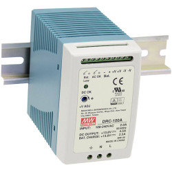 Mean Well DRC-100B PSU 27.6V DC 2.25A 96W DIN rail mount 2 outputs