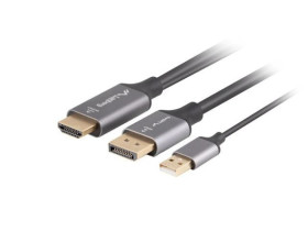Kabel HDMI(M) displayport(M) 1.8M 4K czarny CA-HDDP-20CU-0018-BK