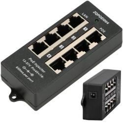 PoE Injector 4x 100Mb/s RJ45 Extralink 4 Portowy