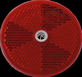 6003 Trailer - reflector, round, with hole, red