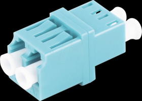 BS07-60022 FO coupler, LC / LC, RJ45 style, duplex, aqua