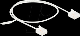 80773 RJ45 Network Cable Cat.6 UTP Ultra Slim 0.5 m white with short p