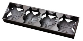 ARIA Puszka instalacyjna poczwórna czarny metalik PNP-4U/33