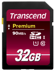 Karta SD SDHC, 32 GB HC, Transcend Premium -25 → +85°C