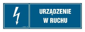 ZNAK - HH057 Urządzenie w ruchu 45 x 15 cm FN - Folia samoprzylepna