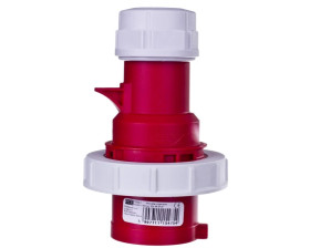 Wtyczka przenośna (zwrotnica faz) 32A 4P 400V czerwona IP67 SHARK 70242-6