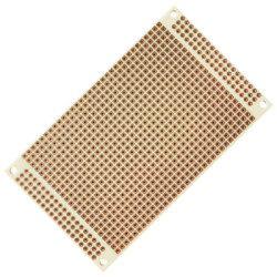 Lab board, 100 x 60 mm, pitch 2.54 mm, single sided, CEM1 epoxy, Cu 35 µm, 1906SA050