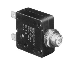 Circuit breaker, thermal, 1 pole, 20 A, 50 V (DC), 250 V (AC), screw connection, panel mounting, 4-1393249-3