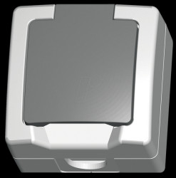 1078.5600.5 Surface-mounted wet room earthed switch, one-way