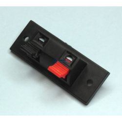zacisk głośnikowy sprężynowy 2pin plastikowy lutowany