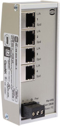 Switch Ethernetu przemysłowego, porty RJ45: 4, Szyna DIN, 10/100Mbit/s